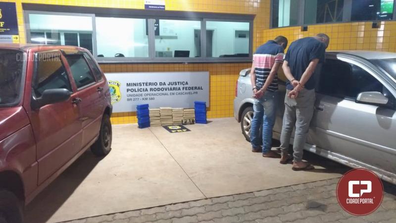 Polcia Rodoviria de Cascavel realiza apreenso de 38 KG de drogas em veculo com placas de So Paulo