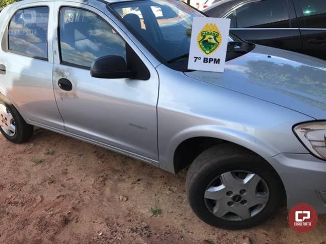Policiais Militares do 7º BPM recuperam em Cruzeiro do Oeste veículo que foi roubado em Umuarama