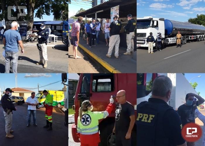 Coronavrus: PRF participa de aes em apoio aos caminhoneiros no Paran