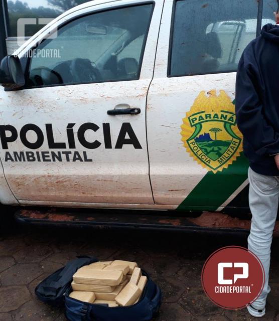 Polcia Ambiental de Umuarama apreende mais de 14 kg de maconha em nibus