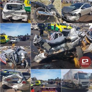 PRF atende acidente envolvendo 06 veculos com 03 bitos na BR-277 em Cascavel