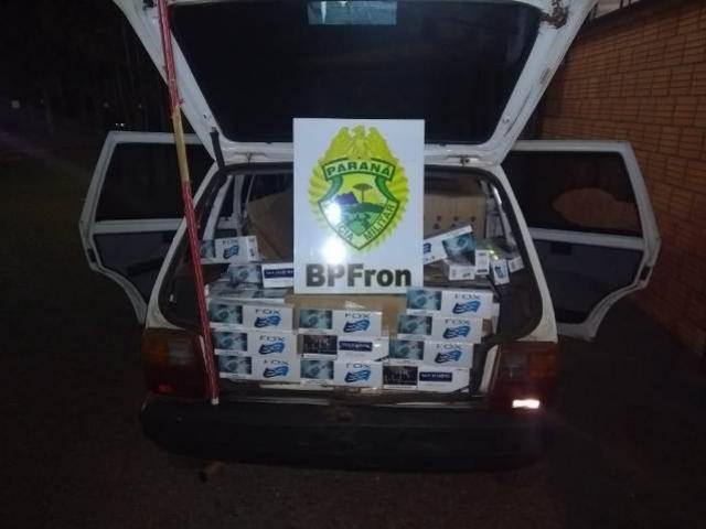BPFron apreende veculo carregado com cigarros contrabandeados em Marechal Cndido Rondon