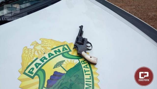 Polcia Militar de Iretama prende indivduo com arma de fogo e carro roubado