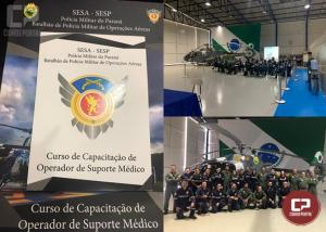 Tripulao do helicptero realiza Curso de Capacitao de Suporte Mdico em Curitiba