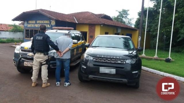 Polcia Rodoviria Federal recupera veculo e prende indivduo na unidade operacional de Quatro Pontes/PR