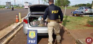 PRF de Santa Terezinha de Itaipu apreende 238 kg de maconha e recupera veculo roubado