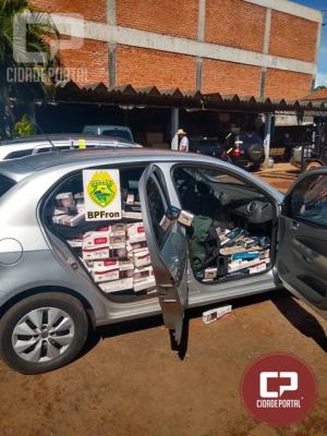 Policiais Militares apreendem veculo carregado com cigarros contrabandeados em Marechal Cndido Rondon