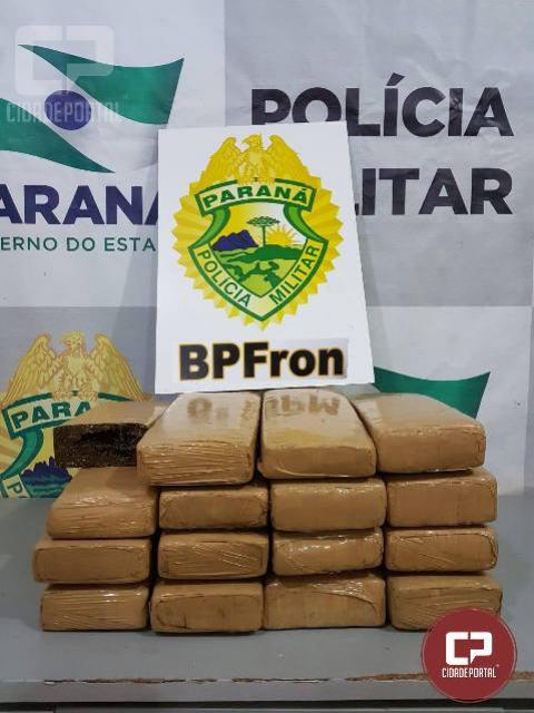 BPFRON apreende droga na rodoviria de Cascavel/PR