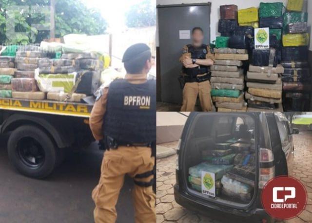 BPFron registra a maior apreensão de drogas em Foz do Iguaçu desde que a unidade foi criada