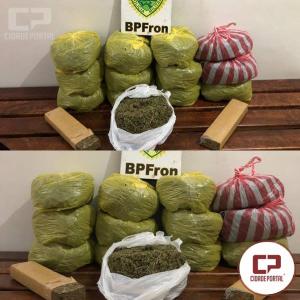BPFron prende homem que transportava mais de 14 kg de Maconha em nibus