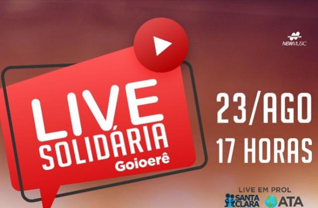Live solidária com Ana Apoloni, Marco Brasil Filho, Wagner Barreto e convidados será domingo, 23, às 17 horas