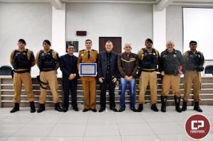 Capito da Polcia Militar de Goioer recebe Ttulo de Mrito Policial da Cmara Municipal