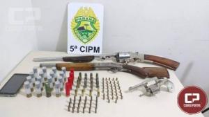 Polcia Militar de Cianorte prende homem e apreendem armas e munies aps abordagem a bar