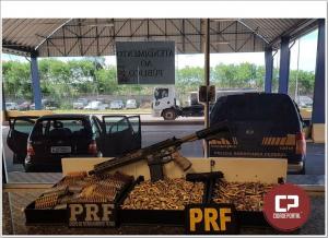 Polcia Rodoviria Federal apreende fuzil e 4.250 munies em Guara no Paran