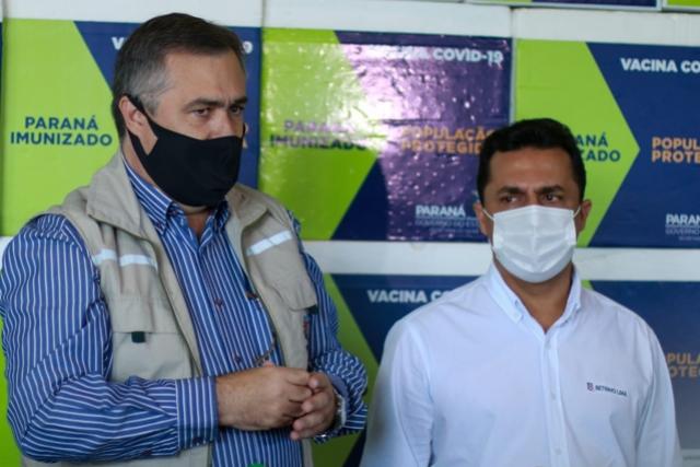 Betinho Lima acompanhou a chegada das quase 400 mil doses de vacinas no Paran