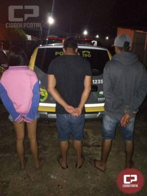 ROTAM de Cruzeiro do Oeste prende dois homens e uma mulher com entorpecentes