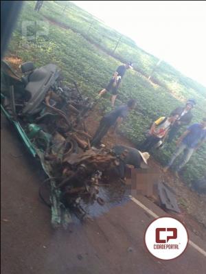 Acidente na PR-239 entre as cidade de Campina da Lagoa e Nova Cantu deixa uma pessoa morta