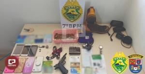 Policiais Militares prendem suspeitos de roubo e recuperam objetos roubados em Goioer