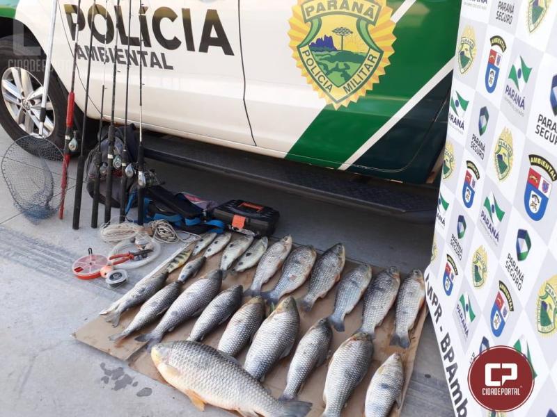 Polcia Ambiental de Umuarama apreende quase 20 kg de pescado nativo em perodo de Piracema