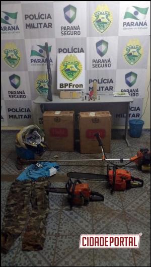 Equipe do BPFron prendem mais um foragido da justia, armas e drogas em Guara