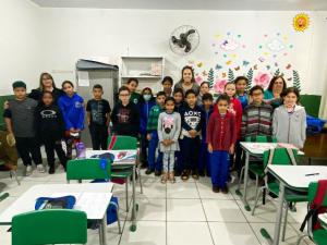 Psicloga realiza oficinas teraputicas com alunos do 4 ano das Escolas Municipais de Goioer
