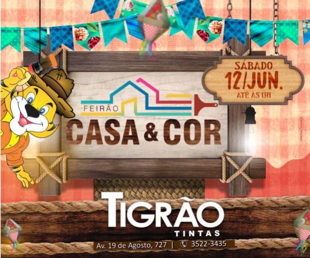 Feirão Casa & Cor é na Tigrão Tintas de Goioerê com descontos de até 50% somente neste sábado, 12