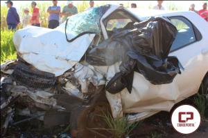 Vídeo: Duas pessoas perdem a vida e uma fica gravemente ferida em acidente entre Goioerê e Moreira Sales