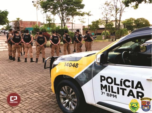 Polcia Militar lana operao e 7 BPM a realiza em Cruzeiro do Oeste e demais municpios de sua rea