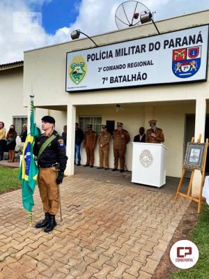 7° BPM realiza solenidade militar em homenagem ao Patrono da Polícia Militar do Paraná