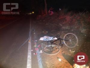 Ciclista de 27 anos perde a vida em acidente na PR-180 em Cafelndia