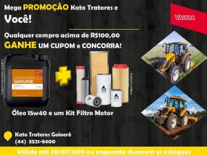 Mega promoção na Valtra Kato Tratores, nas compras acima de R$ 100 reais concorra brindes especiais