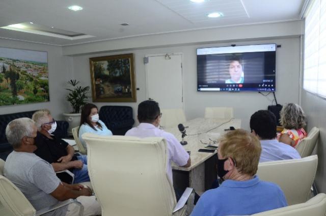 Prefeitura de Goioerê participa de uma videoconferência com o deputado Anibeli