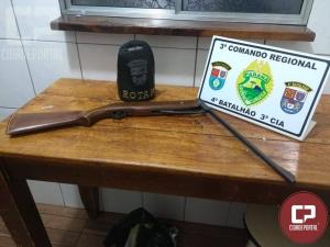 Polcia Militar prende dois suspeitos, apreende arma de fogo e munio em Mandaguari