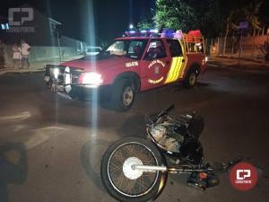 Motociclista fica ferido em acidente na noite deste sbado, 24, em Goioer