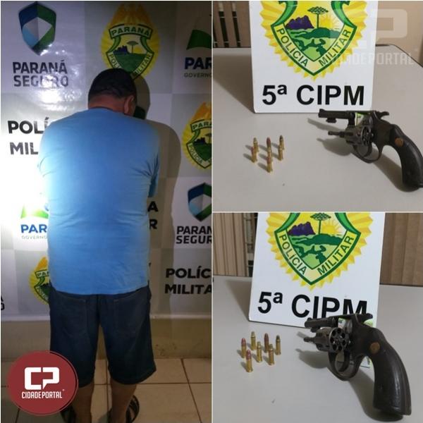 Polcia Militar de Cianorte prende homem por posse ilegal de arma de fogo
