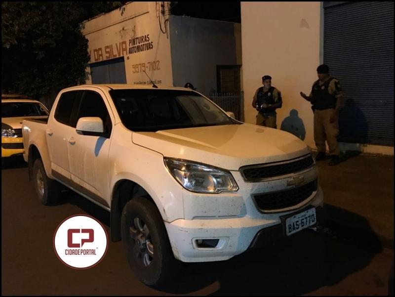 Polcia Militar de Goioer recupera uma caminhonete roubada em Barbosa Ferraz