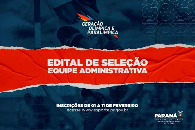 Programa Geração Olímpica e Paralímpica abre edital para seleção de equipe administrativa