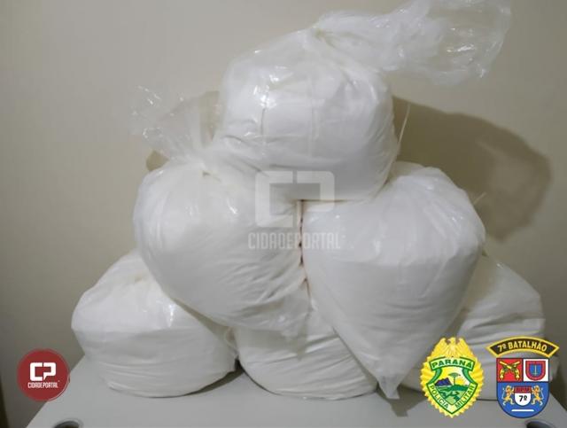 Polícia Militar apreende 150 kg de cocaína em Cidade Gaúcha