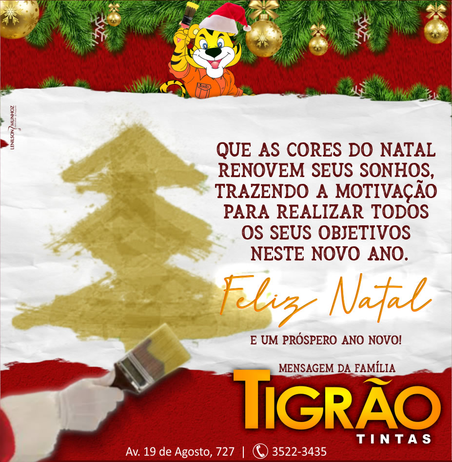 A Família Tigrão Tintas deseja um Feliz Natal e um Próspero Ano Novo a todos!  - Goioerê | Cidade Portal | O seu PORTAL de NOTICIAS de Goioerê e Noroeste  do Paraná