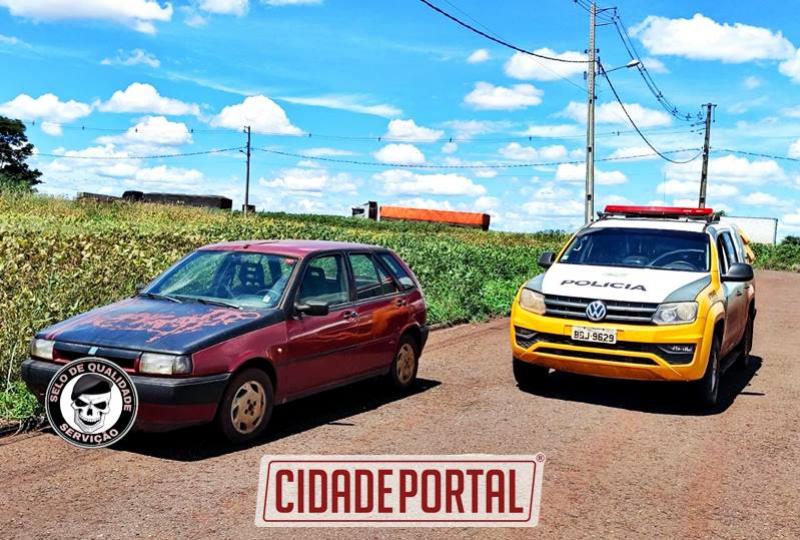 Polícia Militar de Juranda recupera carro furtado na madrugada desta quarta-feira, 01