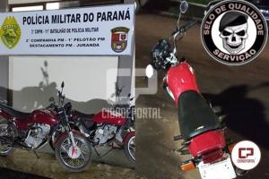 Polícia Militar apreende motocicletas durante blitz em Juranda