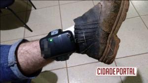 Policiais Militares do destacamento de Roncador apreendem munies com uma pessoa com tornozeleira eletrnica