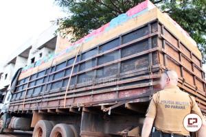 Polícia Militar de Juranda apreende caminhão carregado com carga de cigarros avaliada em 2 milhões