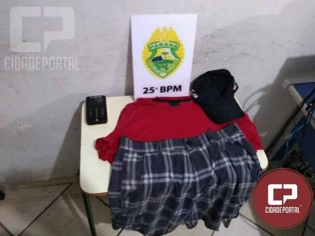 Polcia Militar de Umuarama prende uma pessoa acusada de vrios furtos em comrcios da cidade