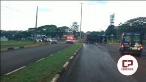Temporal passa por Ubiratã neste domingo, interdita rodovia 369 e causa danos na área urbana