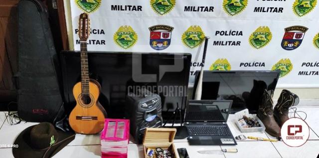 Polcia Militar age rpido e recupera objetos furtados de residncia em Juranda