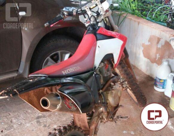 Polícia Militar de Goioerê recuperou uma moto de trilha roubada no distrito de Yolanda