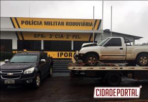 Polcia Rodoviria de Ipor recupera duas caminhonetes roubada em Rolndia
