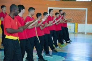 Alunos do projeto de kung fu realizam primeira graduao de faixa em Moreira Sales