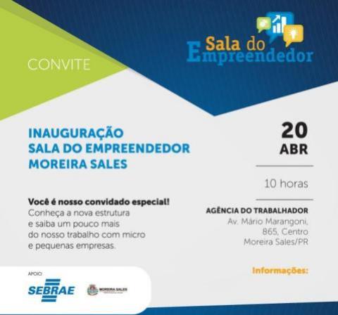 Agência do Trabalhador de Moreira Sales convida a todos para a inauguração da "Sala do Empreendedor"